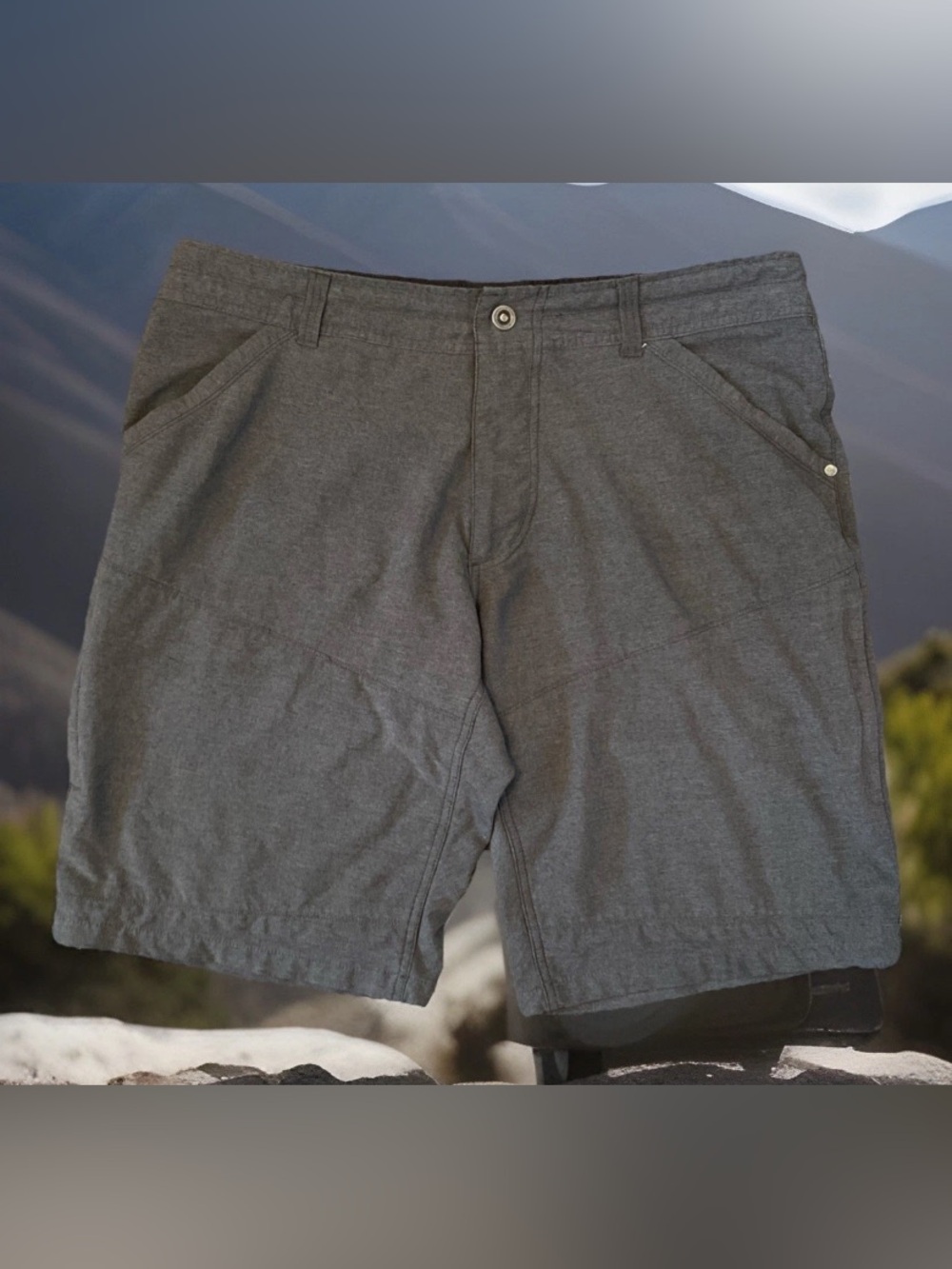 Kuhl Men's Size 36 Grey Silencr Kargo HIking Shorts Light Stretch